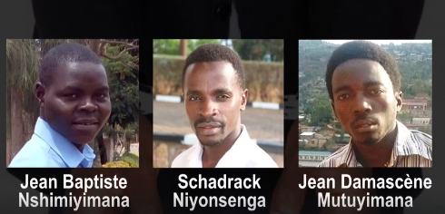 Les journalistes d’Iwacu TV, JB Nshimiyimana, Schadrack Niyonsenga and JD Mutuyimana, toujours en Prison sans jugement