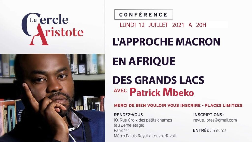 Conférence : L'Approche Macron en Afrique des Grands Lacs avec Patrick Mbeko